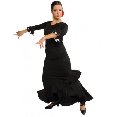 FALDA FLAMENCO ENTALLADA CON VOLANTE Y CON CINTURA FAJIN FALDA FLAMENCO ENTALLADA CON VOLANTE Y CON CINTURA FAJIN