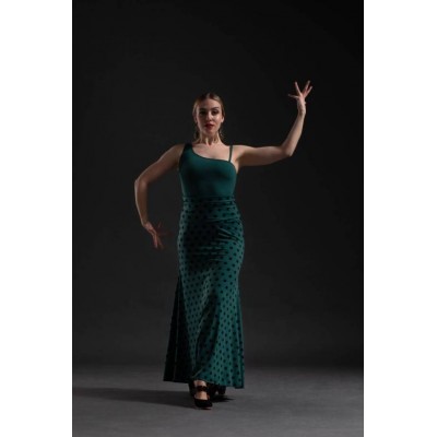 FALDA FLAMENCO VICTORIA CINTURILLA FAJ&Iacute;N