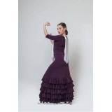 FALDA FLAMENCO VOLANTES MORADO ZAGRA