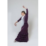 FALDA FLAMENCO VOLANTES MORADO ZAGRA